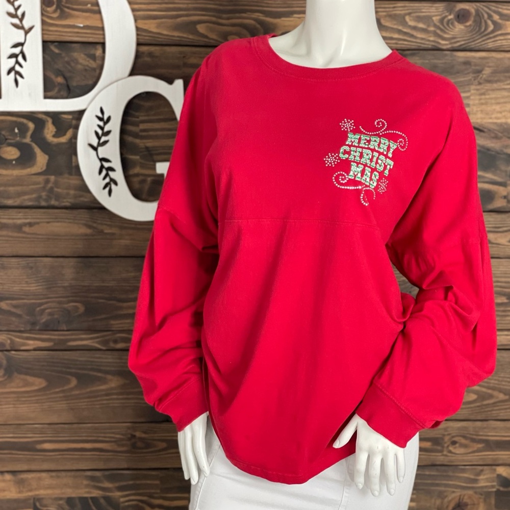 J. America | Holiday Merry Christmas Apparel HO HO HO Rhinestone Graphic